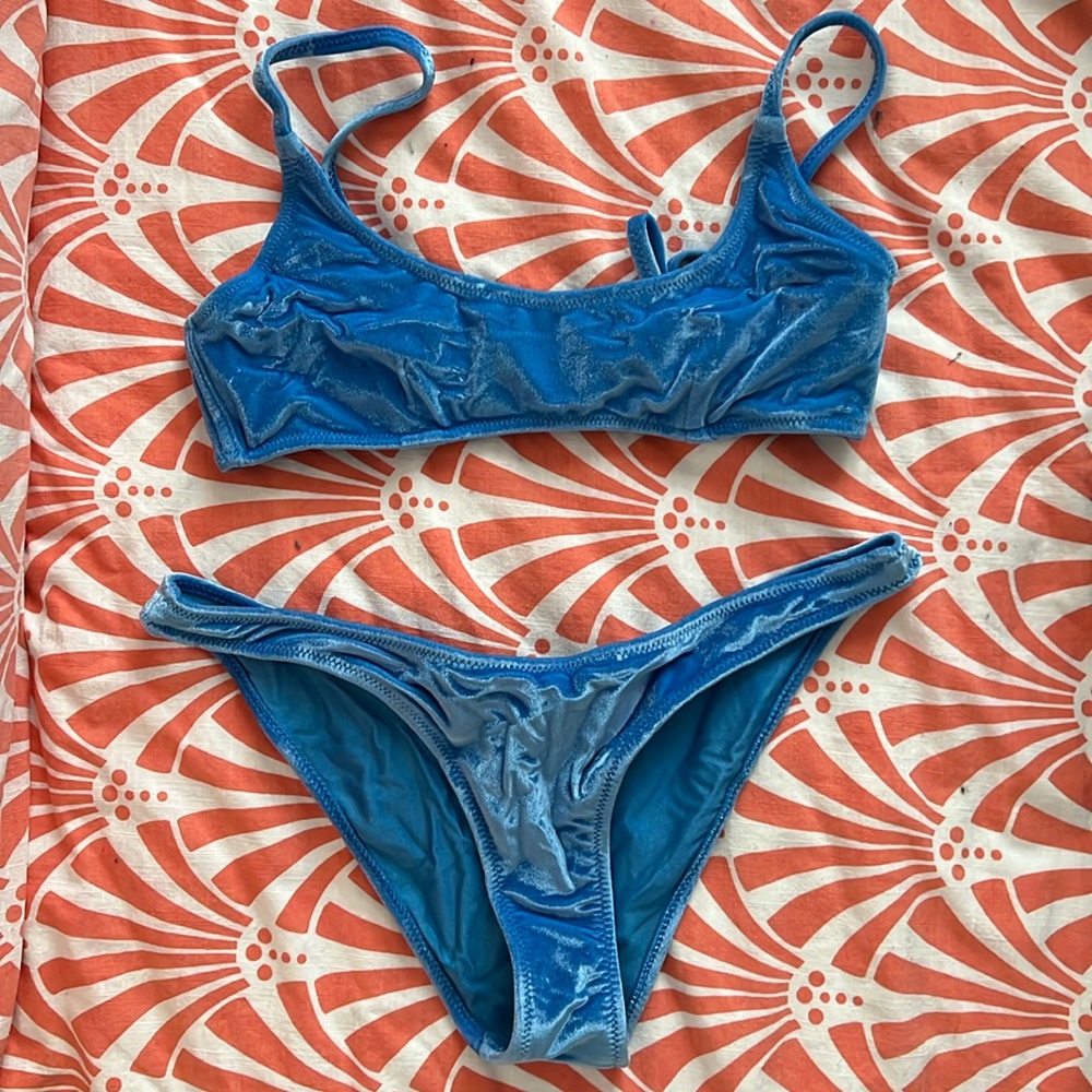 Triangl velvet bikini. Never worn (runs small). Top - size S, bottom - size M